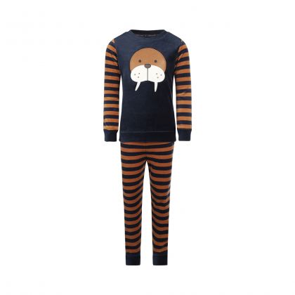 Charliechoe Boys pyjama velours set blauw 158/164 -