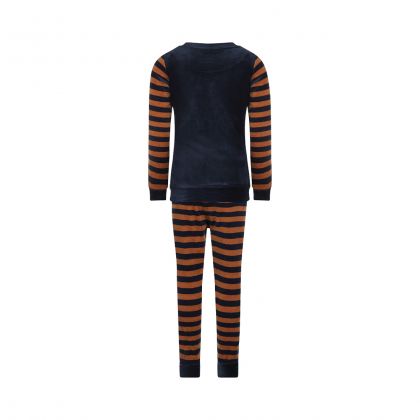 Charliechoe Boys pyjama velours set blauw 158/164 -