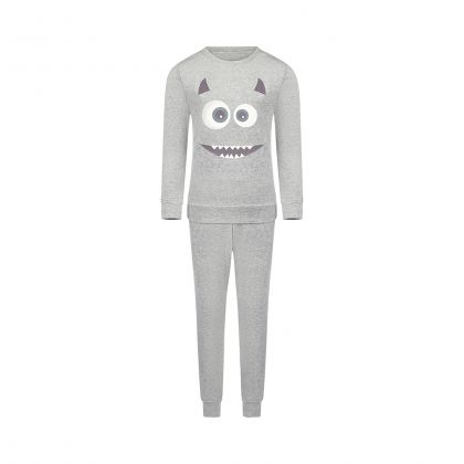 Charliechoe Boys pyjama velours set grijs 86/92 -