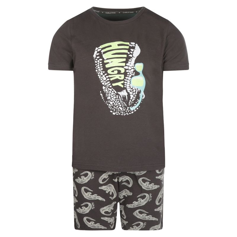 Charliechoe Boys set shorts grijs 146/152 -