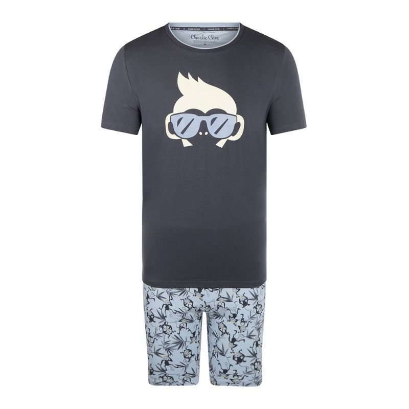 Charliechoe Boys short set blauw 158/164 -