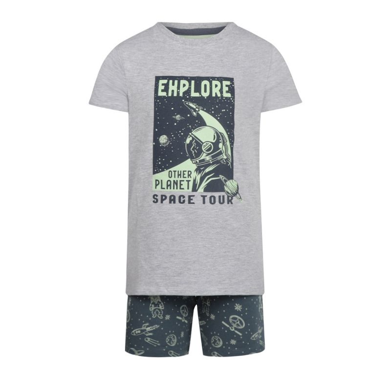 Charliechoe Boys short set grijs 122/128 -