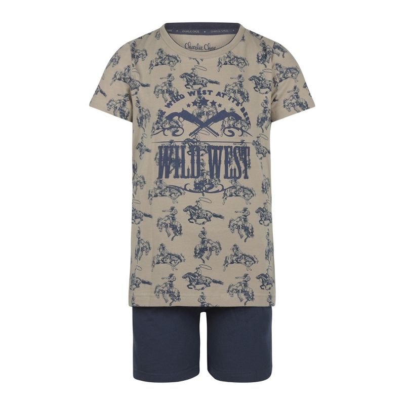 Charliechoe Boys short set groen 170/176 -