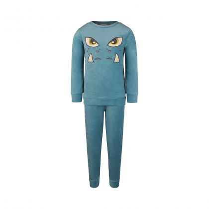Charliechoe Boys velours set blauw 158/164 -