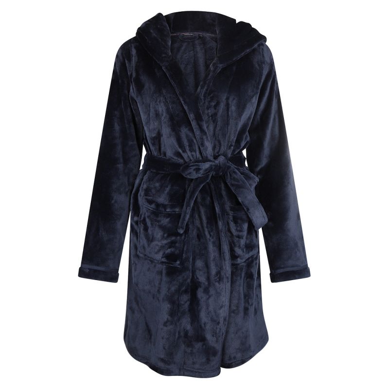 Charliechoe Dames badjas - Kort model blauw