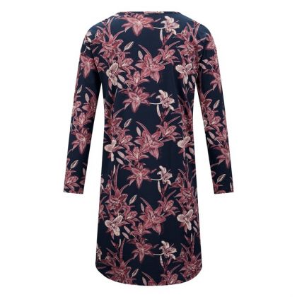 Charliechoe Dames Nachthemd Bigshirt Blauw Lelie blauw L -