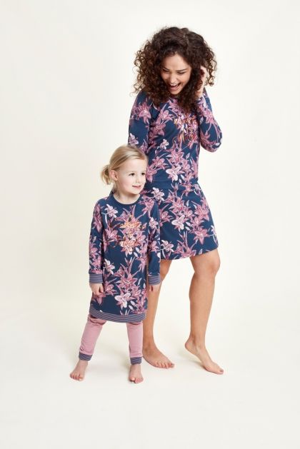 Charliechoe Dames Nachthemd Bigshirt Blauw Lelie blauw L -