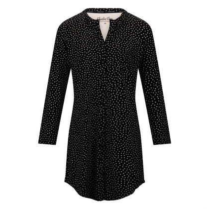 Charliechoe Dames Nachthemd Zwart Stippen zwart Xxl -