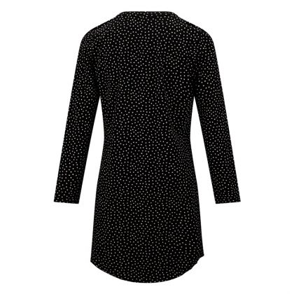 Charliechoe Dames Nachthemd Zwart Stippen zwart Xxl -