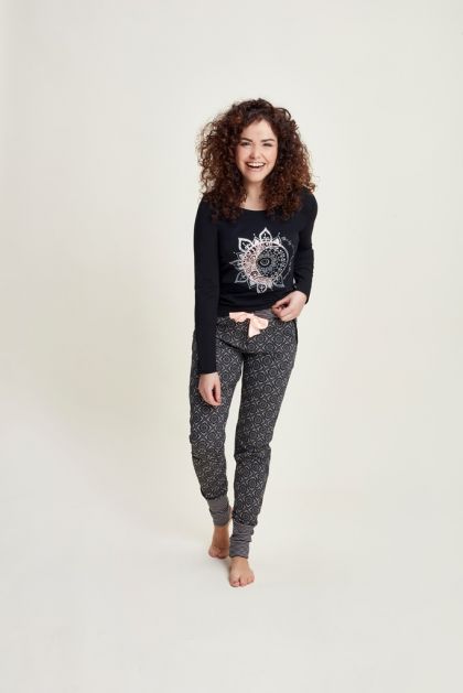 Charliechoe Dames Pyjama Zwart Roze zwart Xxl -