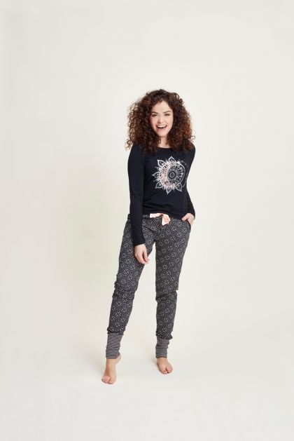 Charliechoe Dames Pyjama Zwart Roze zwart Xxl -