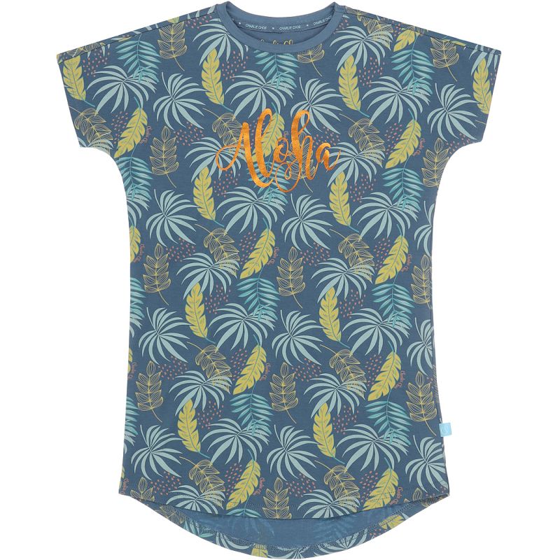 Charliechoe Girls big shirt blauw 158/164 -