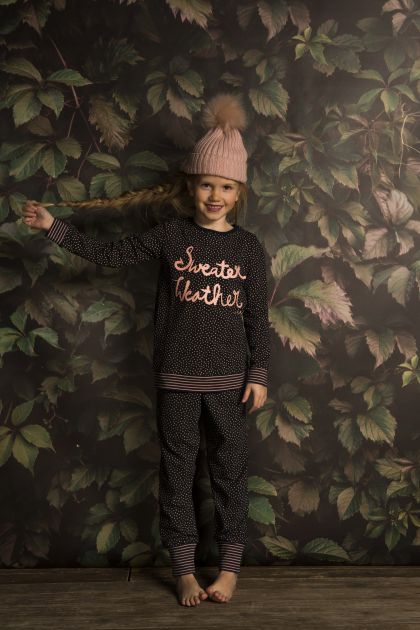 Charliechoe Girls Lounge set blauw 122/128 -