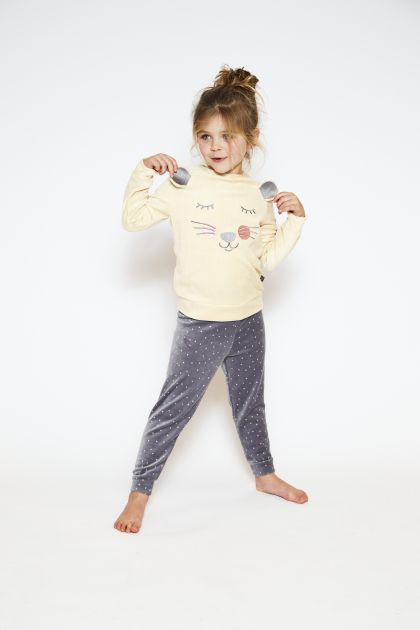 Charliechoe Girls veloers set champagne 86/92 -