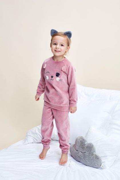 Charliechoe Girls velours Lounge Set roos 86/92 -