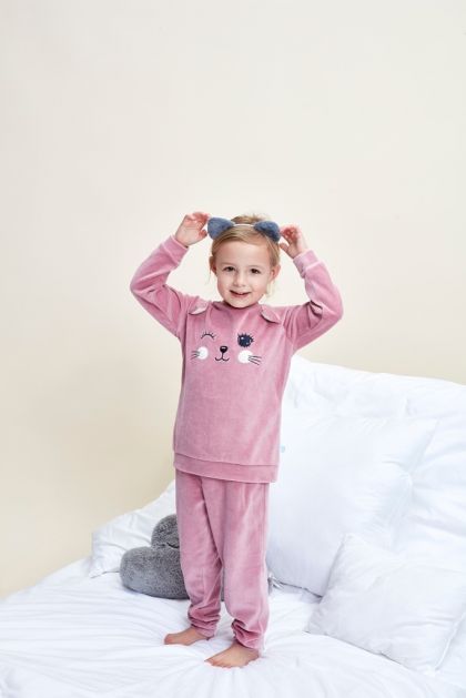 Charliechoe Girls velours Lounge Set roos 86/92 -