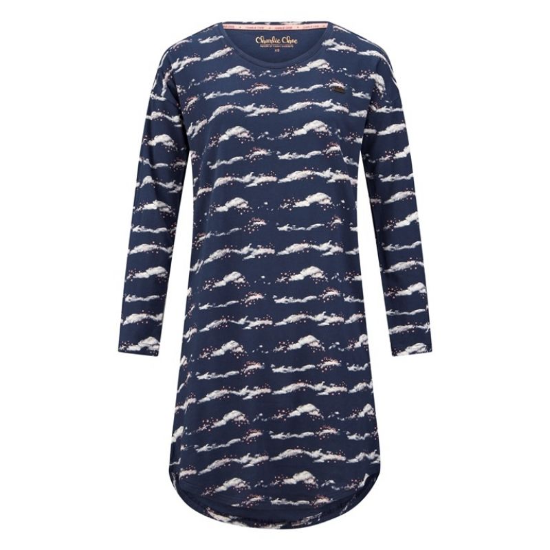Charliechoe Ladies big shirt blauw L -