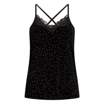 Charliechoe Ladies velours lounge set 3 stuks zwart L -