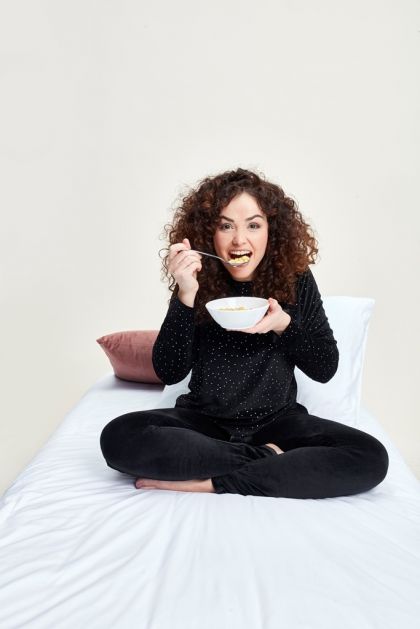 Charliechoe Ladies velours pyjama zwart M -