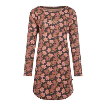 Charliechoe Nachthemd Bigshirt Donkergrijs Bloemen grijs Xxl -