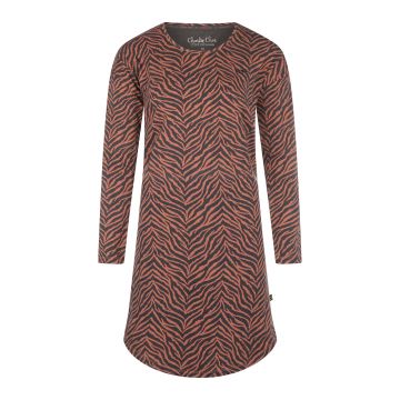 Charliechoe Nachthemd Bigshirt Terra Tijger bruin L -