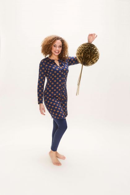 Charliechoe Nachthemd Donkerblauw Mandala blauw Xxl -