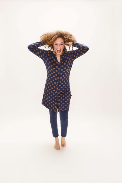 Charliechoe Nachthemd Donkerblauw Mandala blauw Xxl -