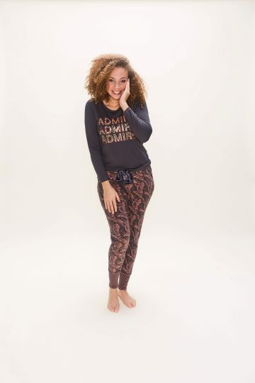 Charliechoe Pyjama Donkergrijs Wild Nights grijs Xl -