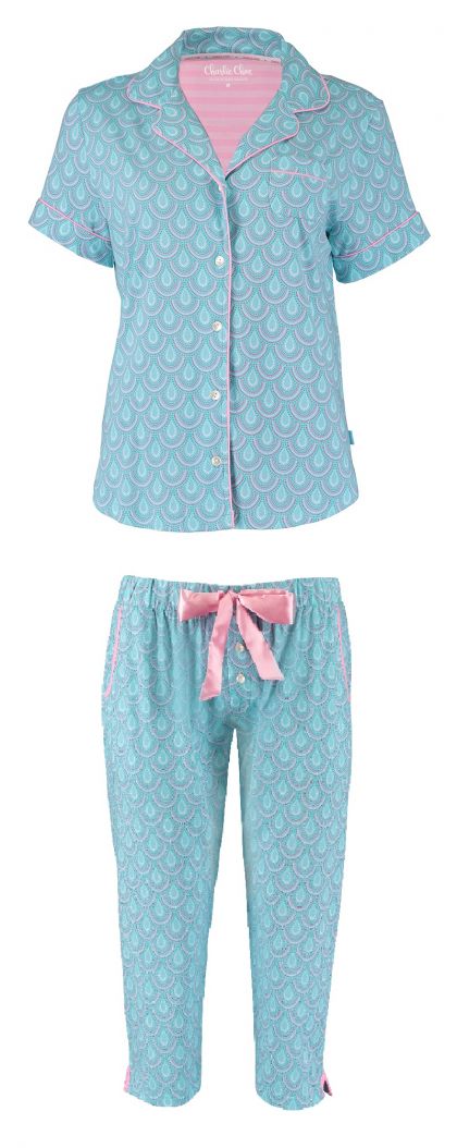 Charliechoe Pyjama Doorknoop turquoise Xs -