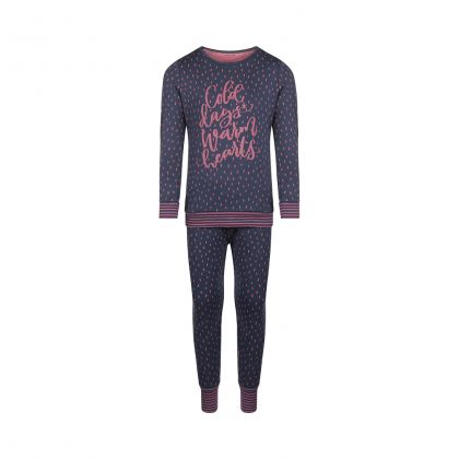 Charliechoe Pyjama girls lounge set blauw 158/164 -