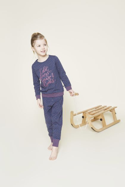 Charliechoe Pyjama girls lounge set blauw 158/164 -
