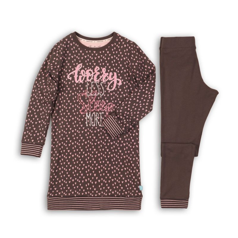 Charliechoe Pyjama hartjes roos 146/152 -