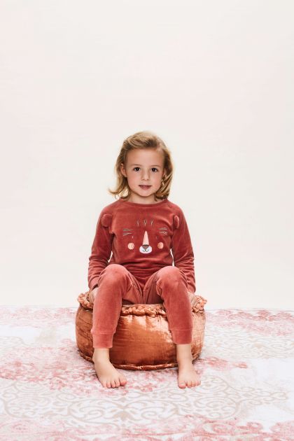 Charliechoe Pyjama Homewear Set Blush Terra roos 122/128 -