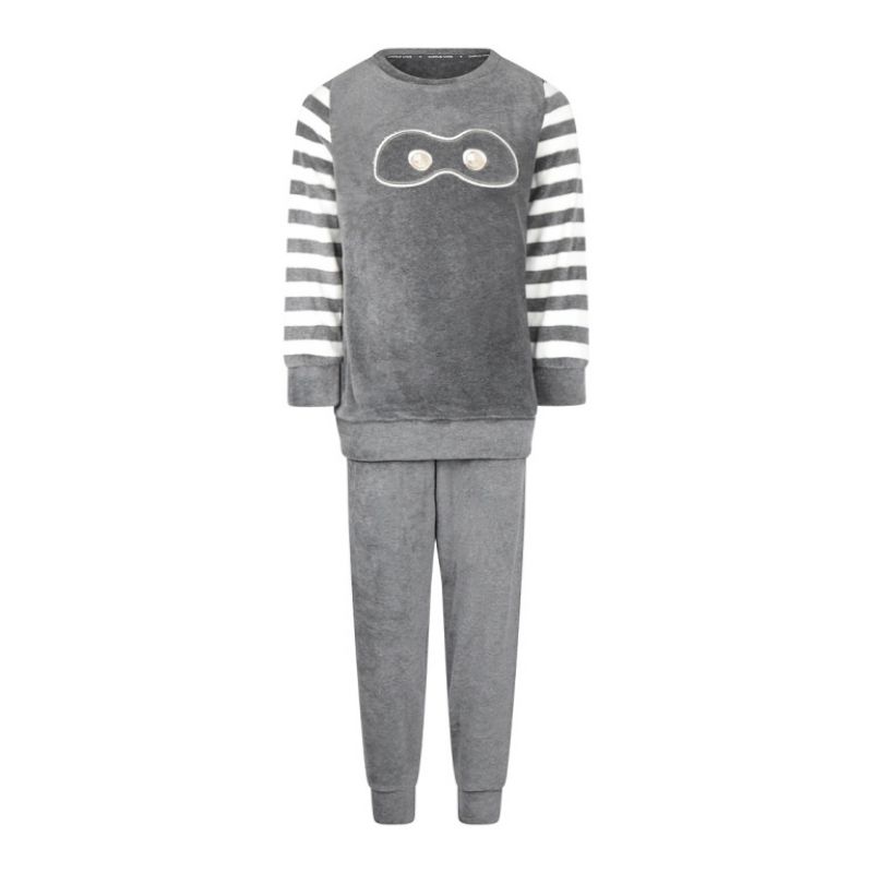 Charliechoe Pyjama Homewear Set Velours grijs 158/164 -