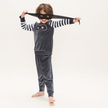 Charliechoe Pyjama Homewear Set Velours grijs 158/164 -