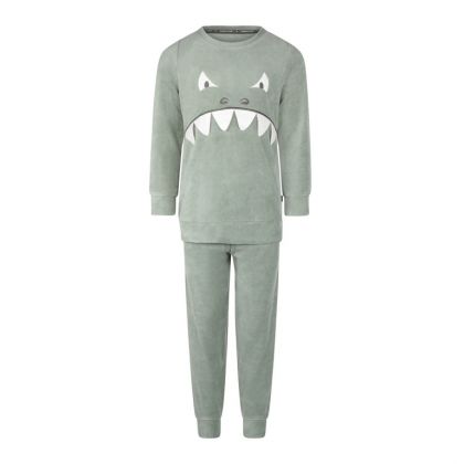 Charliechoe Pyjama Homewear Set Velours groen 146/152 -