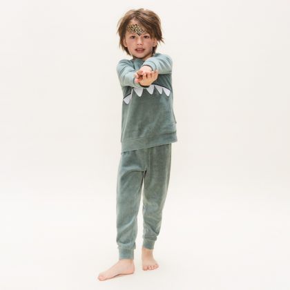 Charliechoe Pyjama Homewear Set Velours groen 146/152 -