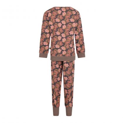 Charliechoe Pyjama Lounge Set Donkergrijs Bloemen grijs 98/104 -