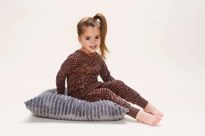 Charliechoe Pyjama Lounge Set Terra Tijger bruin 134/140 -