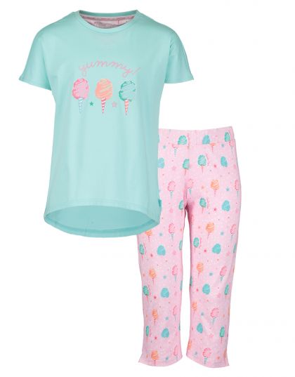 Charliechoe Pyjama loungepant 3/4 set roos 158/164 -
