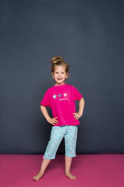 Charliechoe Pyjama loungepant 3/4 set fuchsia 158/164 -