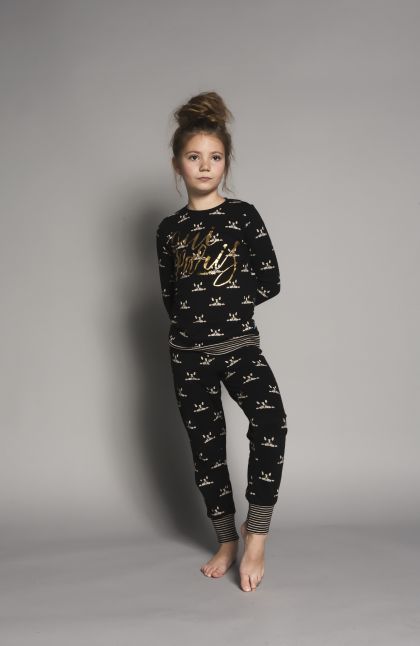 Charliechoe Pyjama oui zwart 122/128 -