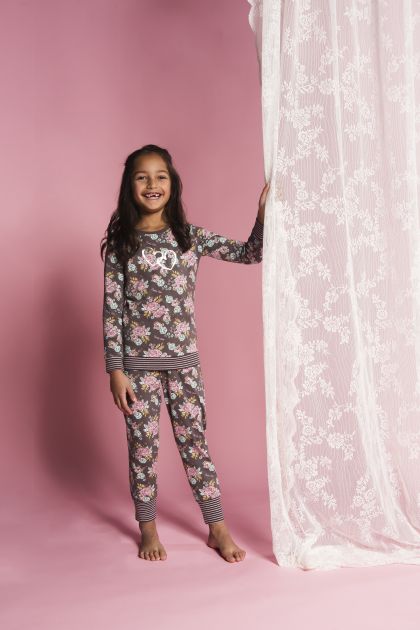 Charliechoe Pyjama rozen grijs 146/152 -