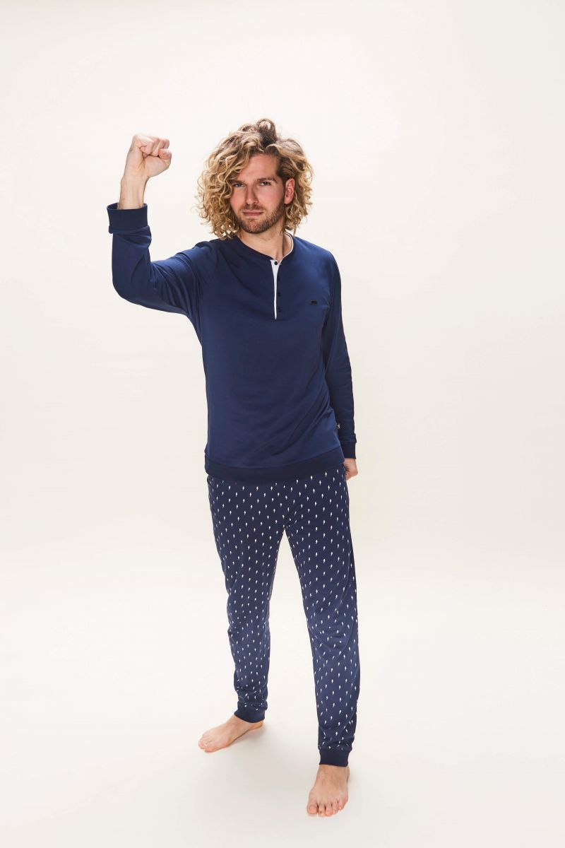 Charliechoe Pyjama Set Donkerblauw - Familie blauw Xl -