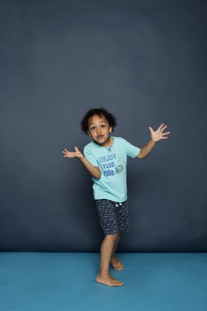Charliechoe Pyjama short set blauw 146/152 -