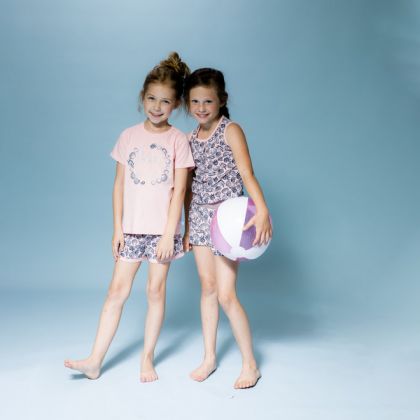Charliechoe Pyjama Short set Magical Sea roos 98/104 -