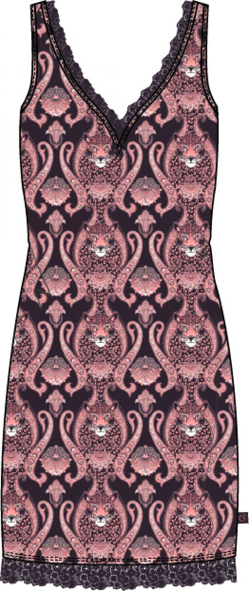 Charliechoe Women Lace Dress bruin Xxl -