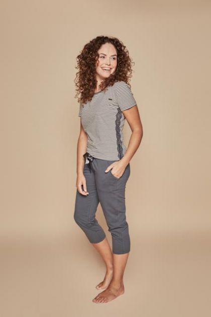 Charliechoe Women pyjama 3/4 pants grijs Xxl -