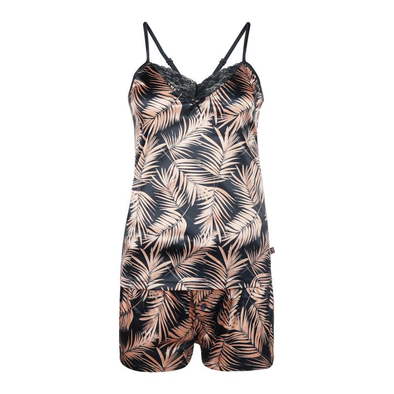 Charliechoe Women Satin Shortama grijs Xl -