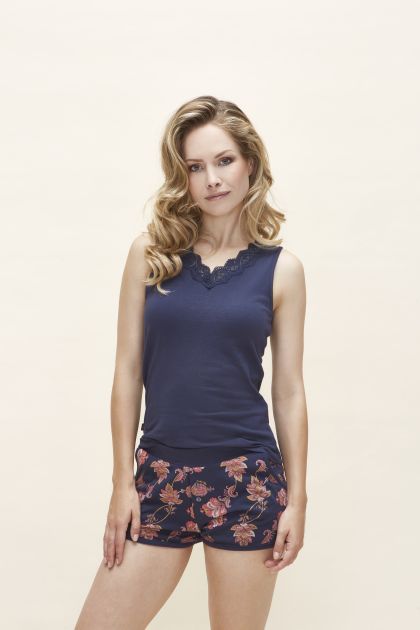 Charliechoe Women Shortama blauw M -